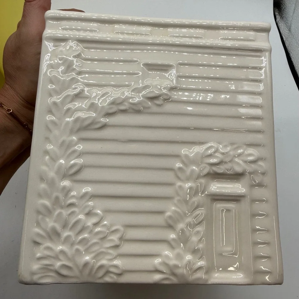 Vintage Avon Townhouse Canister Collection Large Ceramic House Brazil with Box